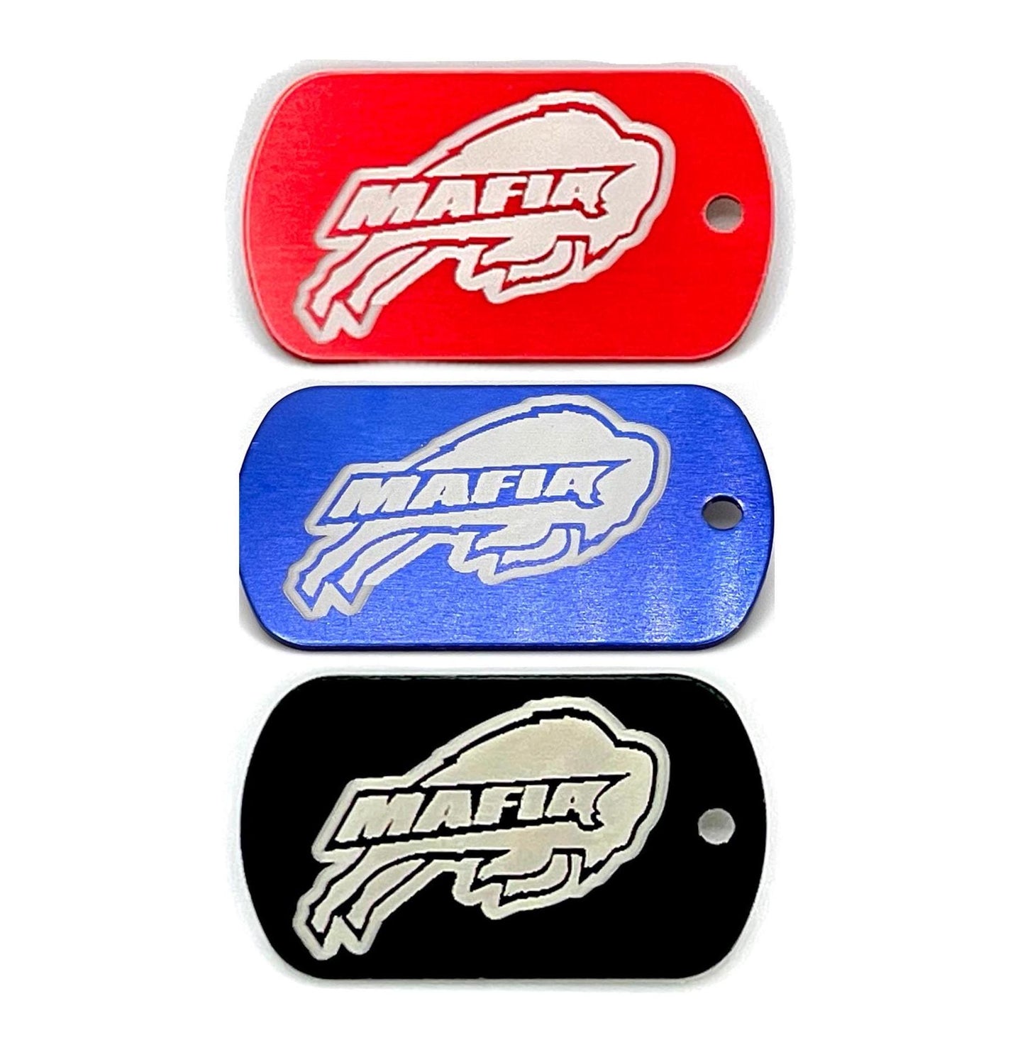 Buffalo Bills Mafia Dog Tag Keychains