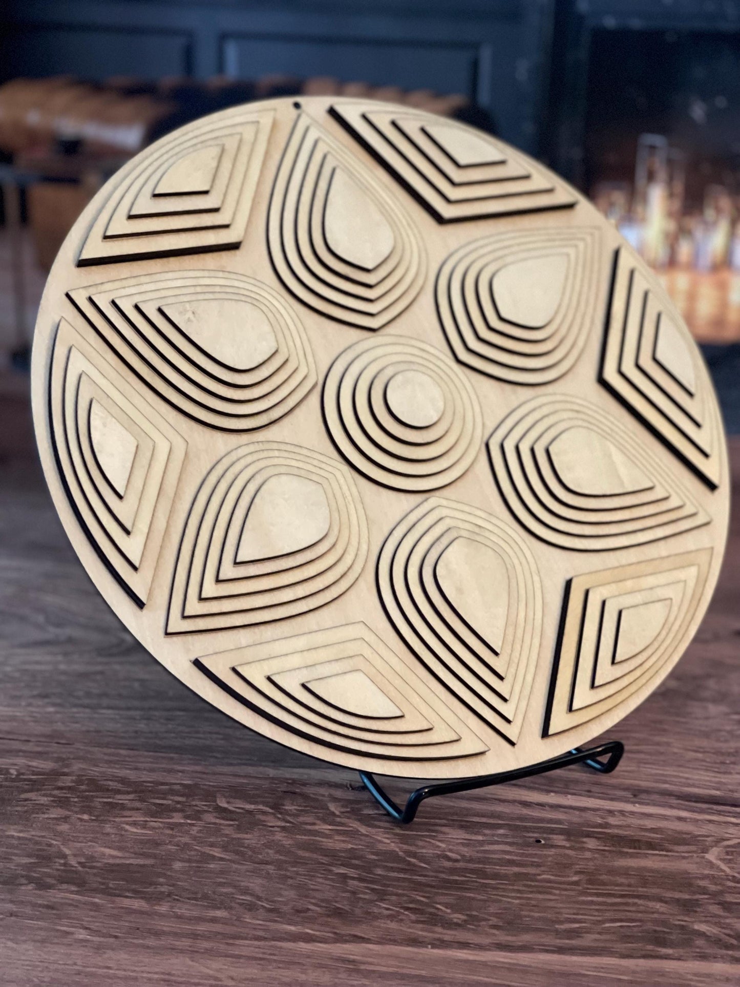 Laser Cut Reverse Mandala Wall Art | 3D 6 Layers | Nature-Inspired Geometric Design | Intricate Home Decor | Unique Gift Idea