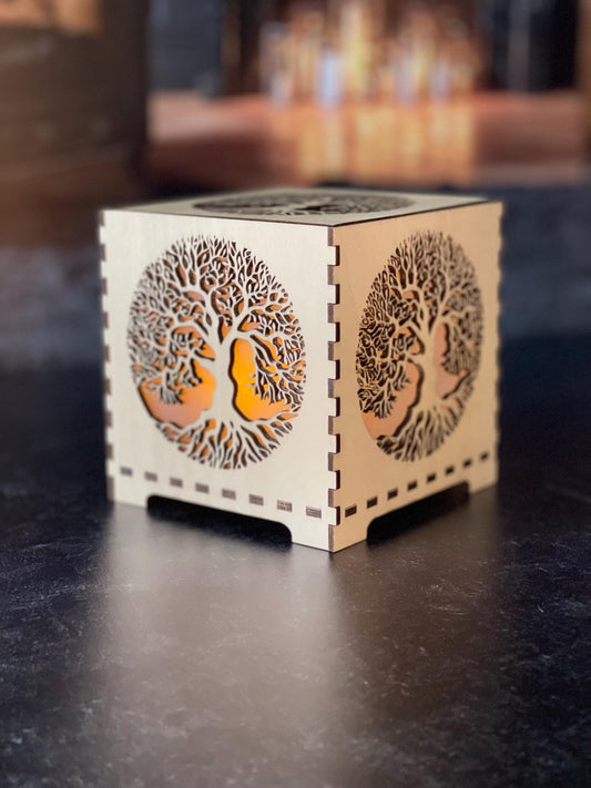 Flameless LED Votive Lantern - Tree of Life