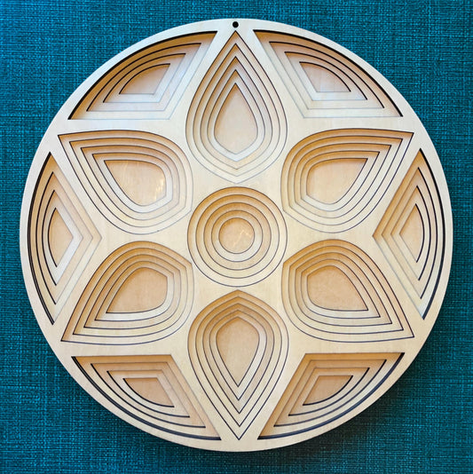Laser Cut 6 Layers Geometric Mandala Wall Art | Nature-Inspired Design | Intricate Home Decor | Unique Gift Idea