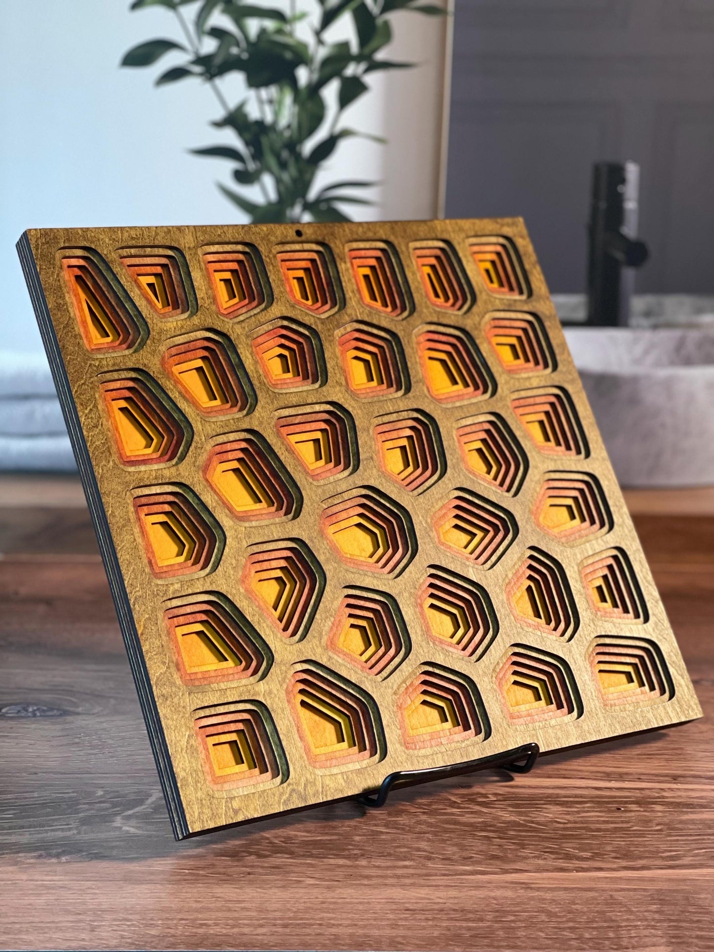 Laser Cut 6 Layer Voronoi Diagram Wall Art | Mathmatically-Inspired Design | Intricate Home Decor | Unique Gift Idea