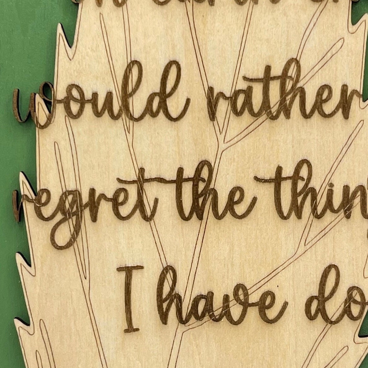 Laser-Cut 2 Layer Wall Art - “Regret” 3-color