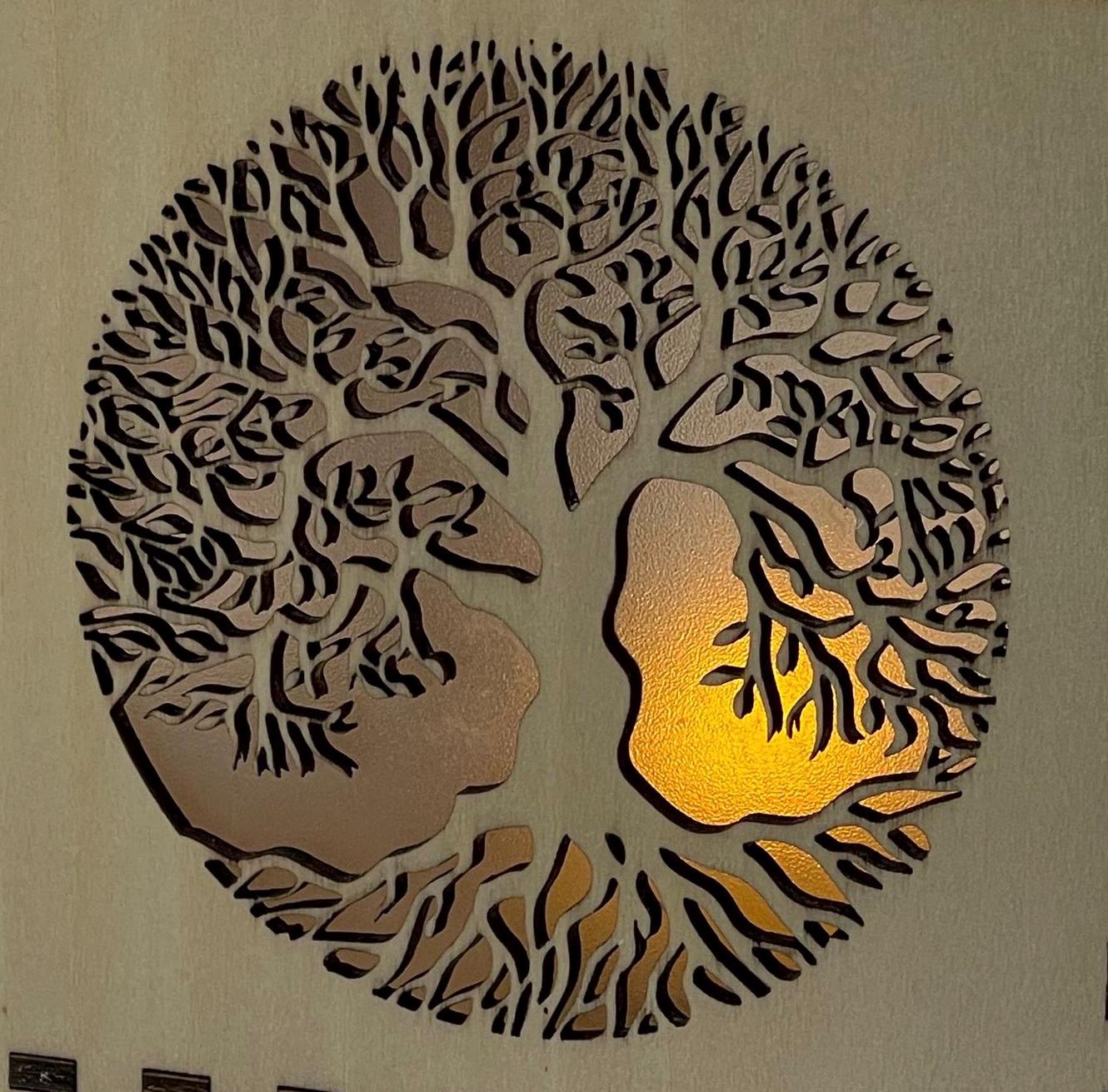Flameless LED Votive Lantern - Tree of Life
