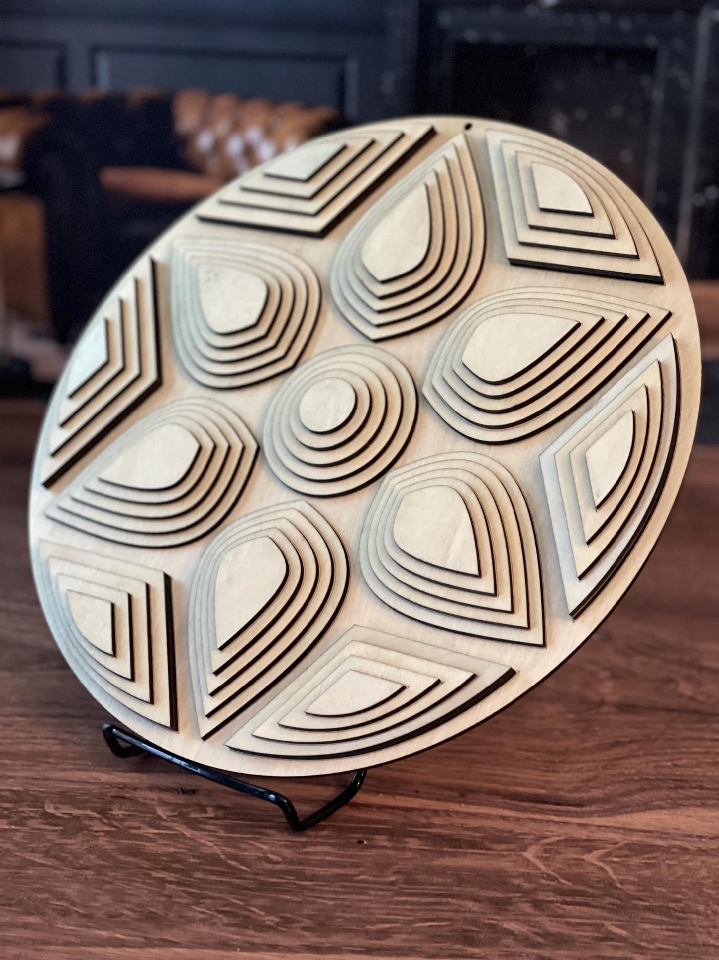 Laser Cut Reverse Mandala Wall Art | 3D 6 Layers | Nature-Inspired Geometric Design | Intricate Home Decor | Unique Gift Idea