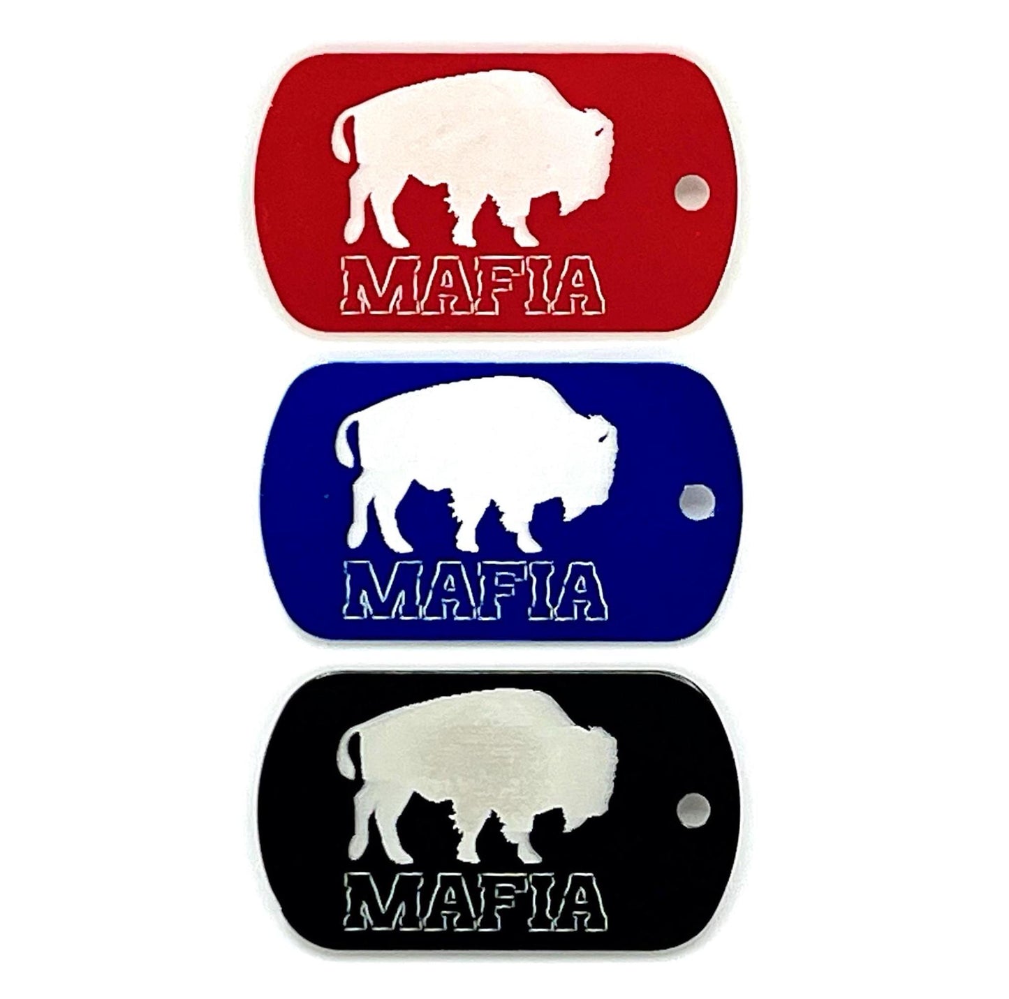 Buffalo Bills Mafia Dog Tag Keychains