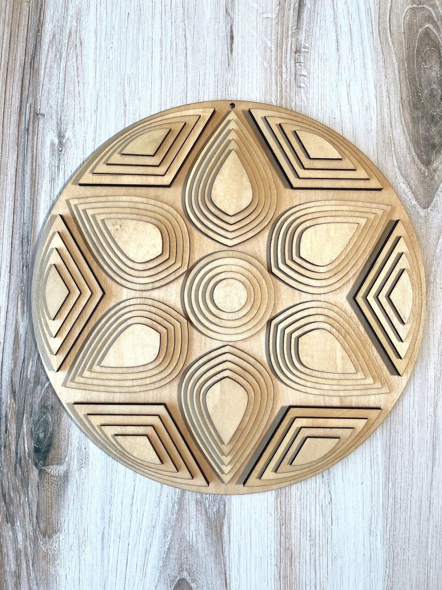 Laser Cut Reverse Mandala Wall Art | 3D 6 Layers | Nature-Inspired Geometric Design | Intricate Home Decor | Unique Gift Idea