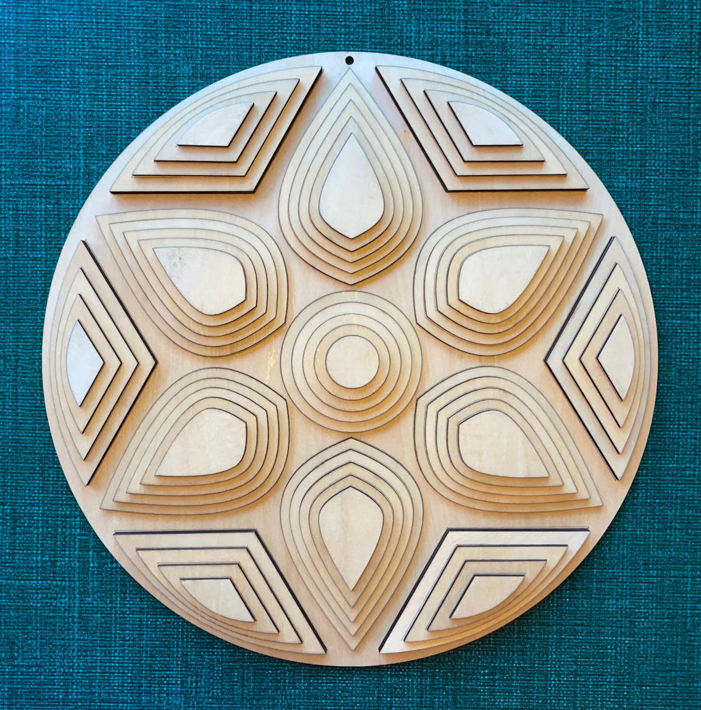 Laser Cut Reverse Mandala Wall Art | 3D 6 Layers | Nature-Inspired Geometric Design | Intricate Home Decor | Unique Gift Idea
