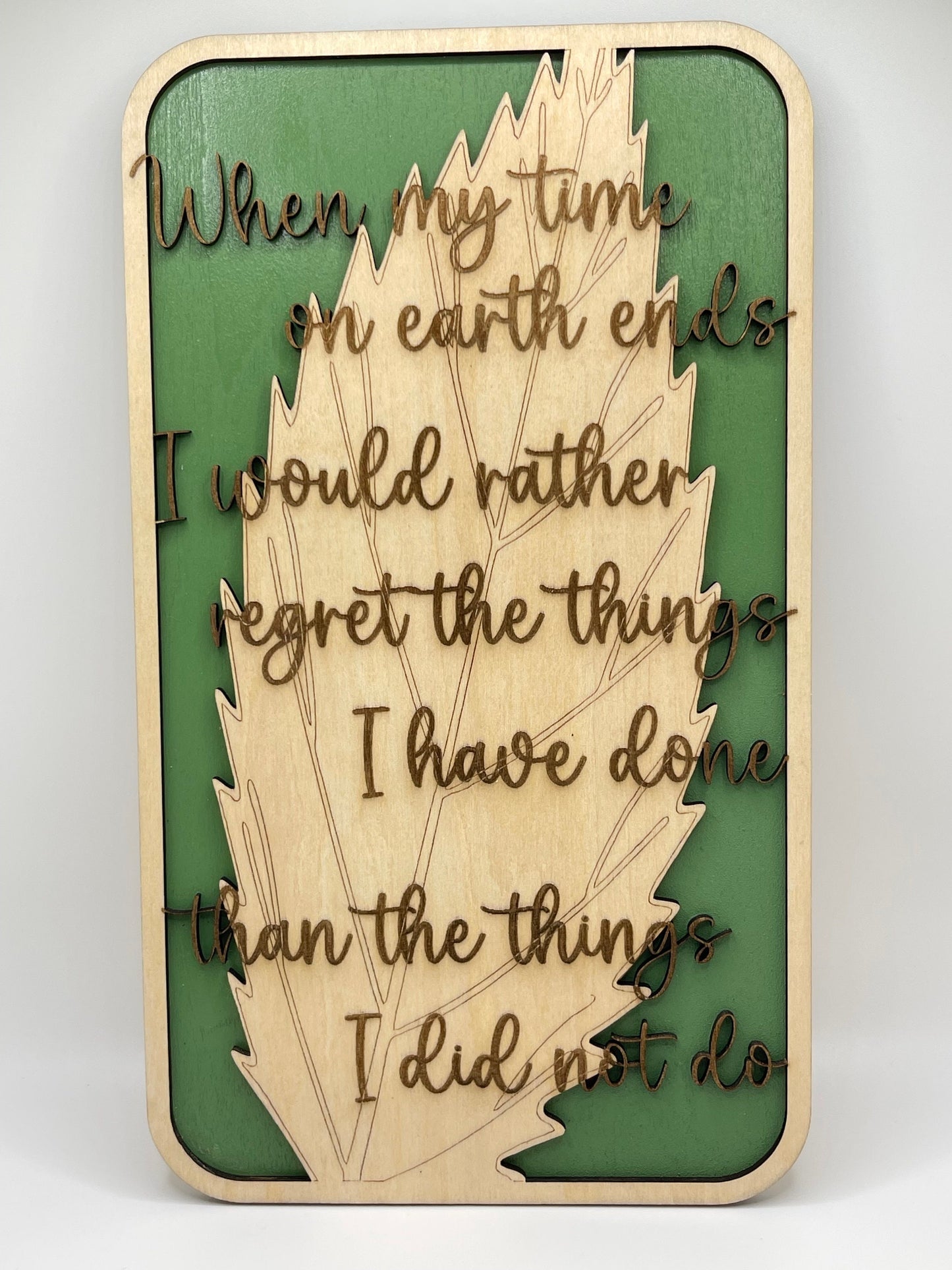 Laser-Cut 2 Layer Wall Art - “Regret” 3-color