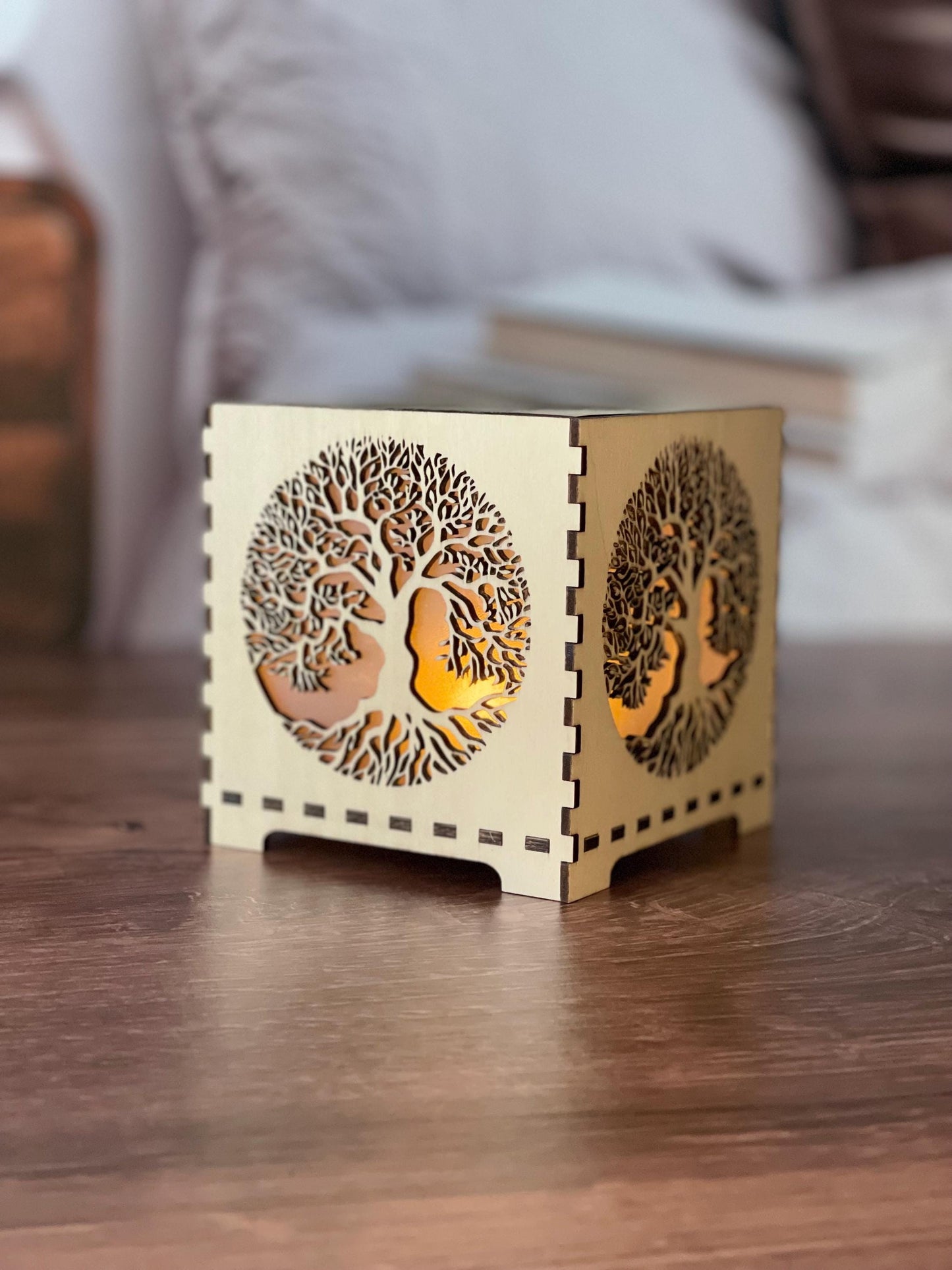 Flameless LED Votive Lantern - Tree of Life