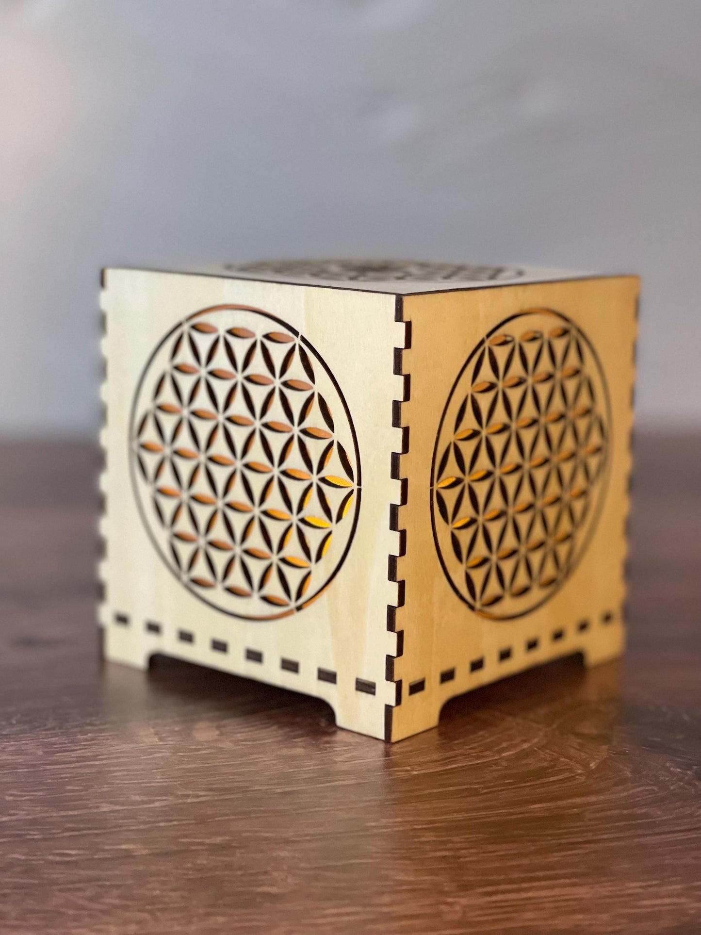 The Flower of Life Flameless LED Votive Lantern | Decorative Tealight Holder | Zen Home Decor | Spiritual Gift
