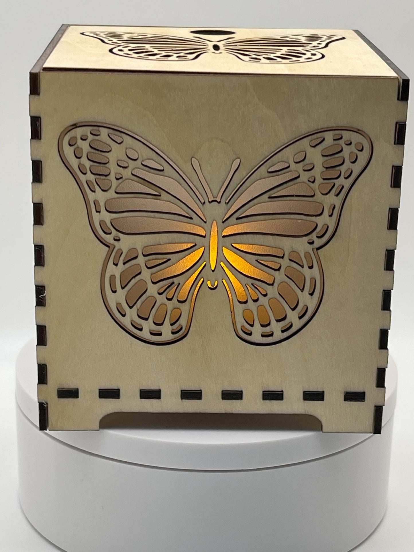 Night Light Monarch Butterfly Lamp | LED Lantern Table Lamp | Nursery Decor | Bedroom Lighting | Unique Gift Idea | Laser Cut Wood