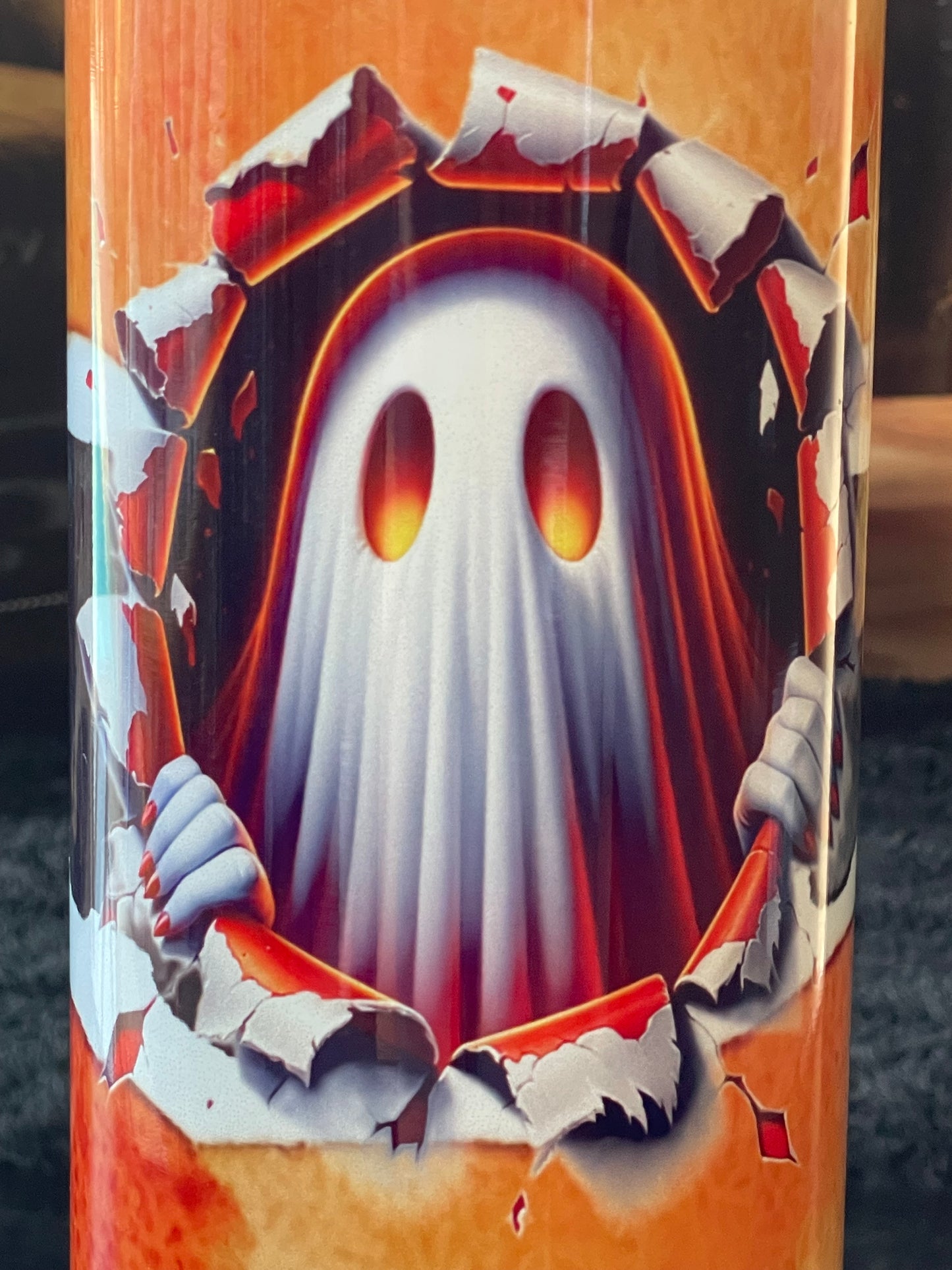 Spooky Season ASSORTED SCARIES Stainless Tumbler w/Lid & Straw - 20 oz Skinny